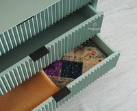 Bengaluru Solid Wood Three Drawer Chest of Drawer Furniselan Silt-Green