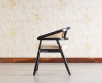 Baron Solid Rubber Wood Arm Chair Furniselan - Black-Finish
