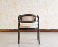 Baron Solid Rubber Wood Arm Chair Furniselan - Black-Finish