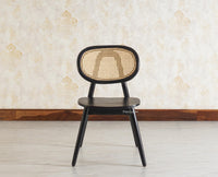 Antilia Solid Wood Dining Chair Set of two - Dining Chair - Furniselan - Black-Finish