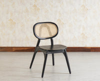 Antilia Solid Wood Dining Chair Set of two - Dining Chair - Furniselan - Black-Finish