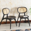 Antilia Solid Wood Dining Chair Set of two - Dining Chair - Furniselan - Black-Finish