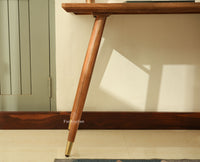 Boston Wooden Rattan Cane Study Laptop Table Desk with Two Drawer and One Door With Chair Natural Oak Finish