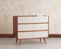 Mexico Solid Wood Six Drawers Storage Chest of Drawer - Furniselan - Brown-Finish