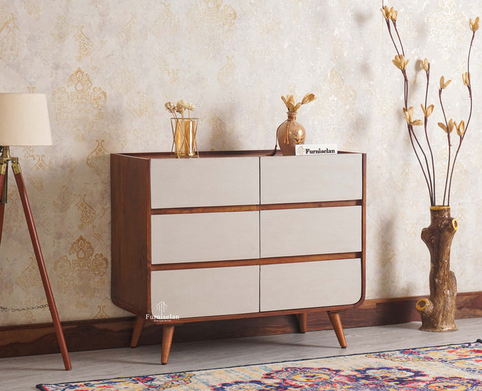 Mexico Solid Wood Six Drawers Stoarge Chest of Drawer Furniselan