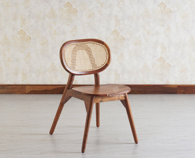 Antilia Solid Wood Dining Chair Set of two Furniselan - Teak-Finish