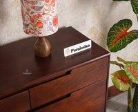 Bressels Solid Wood Three Door and Drawer Storage Cabinet Sideboard Furniselan - Grey-Finish