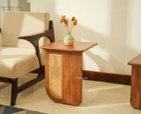 Boston Luma Wooden Multipurpose Side Table Set of Two Natural Oak Finish