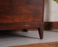 Bressels Solid Wood Three Door and Drawer Storage Cabinet Sideboard Furniselan - Grey-Finish