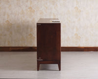 Bressels Solid Wood Three Door and Drawer Storage Cabinet Sideboard Furniselan - Grey-Finish