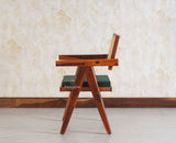 Bristol Sheesham wood Rattan Arm Chair - Dining Chair - Furniselan  - Maple-Finish