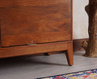 Bressels Solid Wood Three Door and Drawer Storage Cabinet Sideboard Furniselan - Brown-Finish