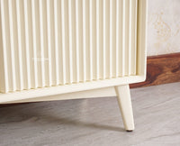 Bengaluru Solid Wood TV Cabinet Two Door Furniselan - Milky-White