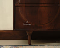 Horniman Circle Solid Wood Two Door Sideboard Cabinet Furniselan-Grey Finish