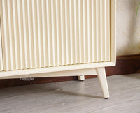 Bengaluru Solid Wood Three Door Sideboard Cabinet Furniselan-Milky-White