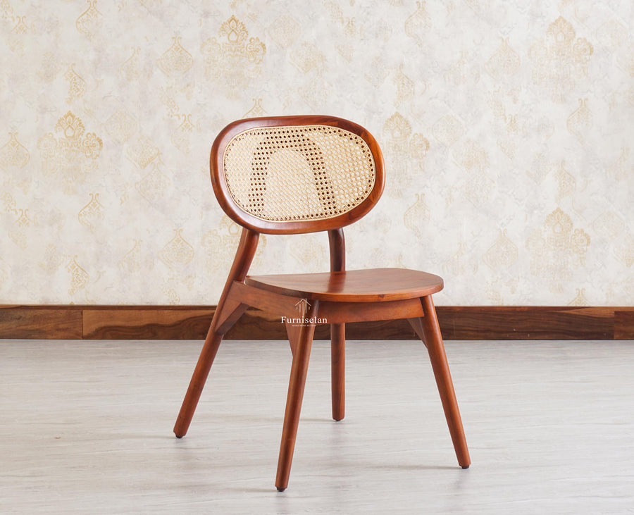 Antilia Solid Wood Dining Chair Set of two - Dining Chair - Furniselan - Maple-Finish