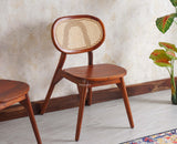 Antilia Solid Wood Dining Chair Set of two - Dining Chair - Furniselan - Maple-Finish