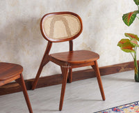 Antilia Solid Wood Dining Chair Set of two - Dining Chair - Furniselan - Maple-Finish