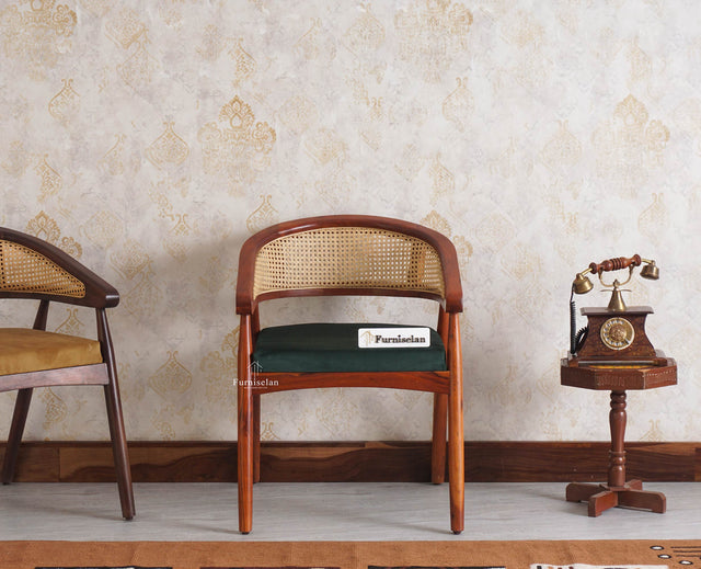Baron Solid Rubber Wood Arm Chair Furniselan - Maple-Finish
