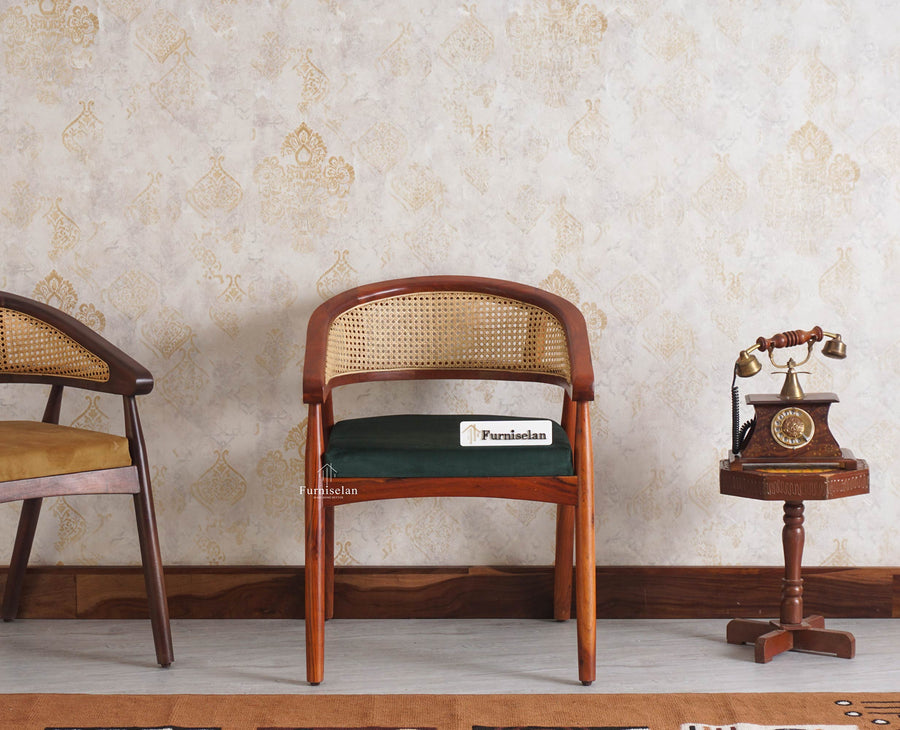 Baron Solid Rubber Wood Arm Chair Furniselan - Maple-Finish