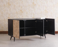 Mexico Three Door Sideboard Storage Cabinet Furniselan - Black-Finish
