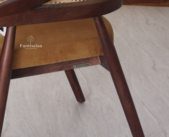 Baron Solid Rubber Wood Arm Chair Furniselan - Grey-Finish