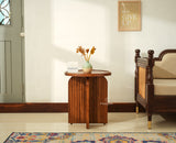 Columbia Wooden Round Side Table Corner Table