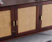 Boston Solid Wood Three - Door Sideboard Cabinet - Sideboard - Furniselan Grey-Finish 