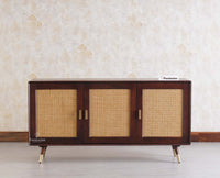 Boston Solid Wood Three - Door Sideboard Cabinet - Sideboard - Furniselan Grey-Finish 