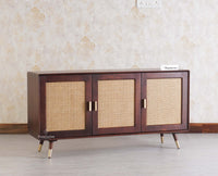 Boston Solid Wood Three - Door Sideboard Cabinet - Sideboard - Furniselan Grey-Finish 