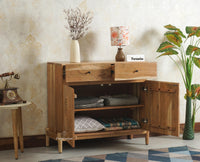 Italy Wooden Sideboard cabinet- 2 Doors and Drawers Furniselan Natural Finish