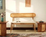 Boston Wooden Backrest Bench Three Seater