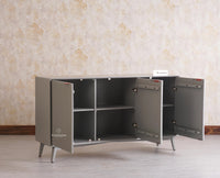 Bengaluru Solid Wood Three Door Sideboard Cabinet Furniselan-Cool-Grey