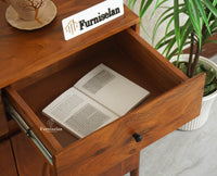 Italy Wooden Sideboard cabinet- 2 Doors and Drawers Furniselan Brown Finish