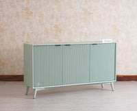 Bengaluru Solid Wood Three Door Sideboard Cabinet Furniselan-Silt-Green