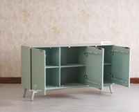 Bengaluru Solid Wood Three Door Sideboard Cabinet Furniselan-Silt-Green