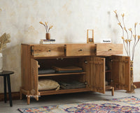 Italy Wooden Sideboard cabinet- 3 Doors and Drawers Furniselan Natural Finish