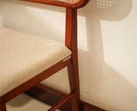 Boston Wooden Backrest Bench Three Seater Brown Finish
