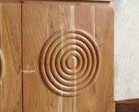 Italy Wooden Sideboard cabinet- 3 Doors and Drawers Furniselan Natural Finish