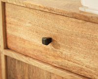 Wellington Solid Wood Sideboard Cabinet Two Door and Drawers natural finish