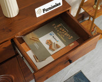 Italy Wooden Sideboard cabinet- 3 Doors and Drawers Furniselan Brown Finish