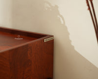 Wellington Solid Wood Two Drawer Side Table - Furniselan-Brown Finish
