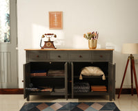 Spain Wooden Large Sideboard Cabinet slate grey 