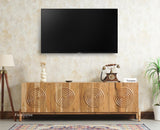 Italy Prime Solid Wood Four Door TV Cabinet Unit