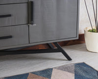 Argentina Solid Wood Three Drawer Two Door Sideboard - Bedside Table - Furniselan - Slate-Grey