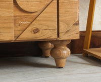 Wilson Solid Wood Four Doors TV Cabinet Furniselan Natural Finish