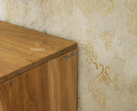 Wilson Solid Wood Four Doors TV Cabinet Furniselan Natural Finish