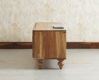 Wilson Solid Wood Four Doors TV Cabinet Furniselan Natural Finish