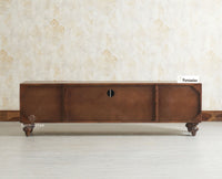 Wilson Solid Wood Four Doors TV Cabinet Furniselan Grey Finish