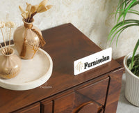 Wilson Solid Wood Four Doors TV Cabinet Furniselan Grey Finish